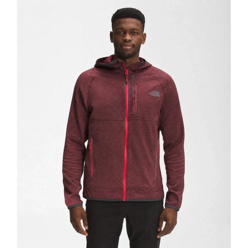 The North Face Canyonlands Full Zip Hoodie Men's M Burgundy Heather Fleece